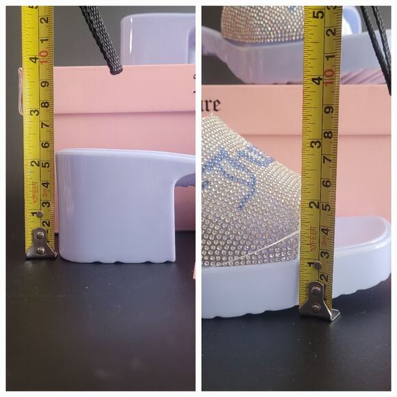 Juicy Couture Harmona Periwinkle Blue Platform Sandals Sz 7.5 Easter Spring NWB - Picture 7 of 8